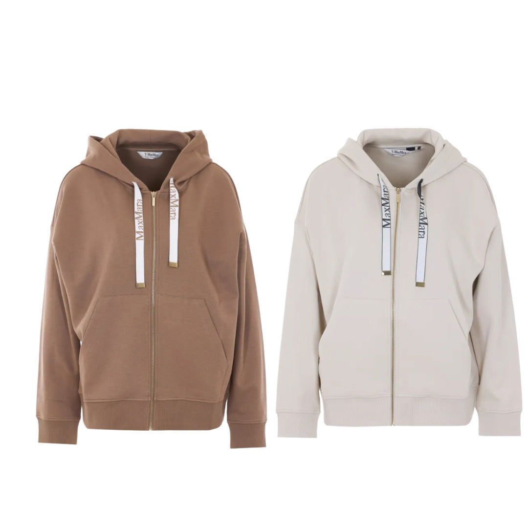 ＜S MAX MARA ＞ コットン ジャージー フーディ SMMJOUR