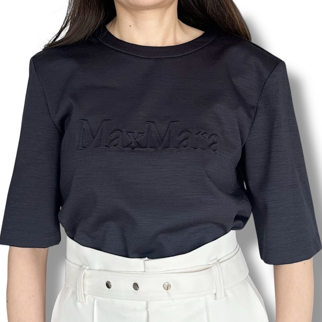 ＜MAX MARA ＞ペーターテクニカル ウール ジャージー Tシャツ