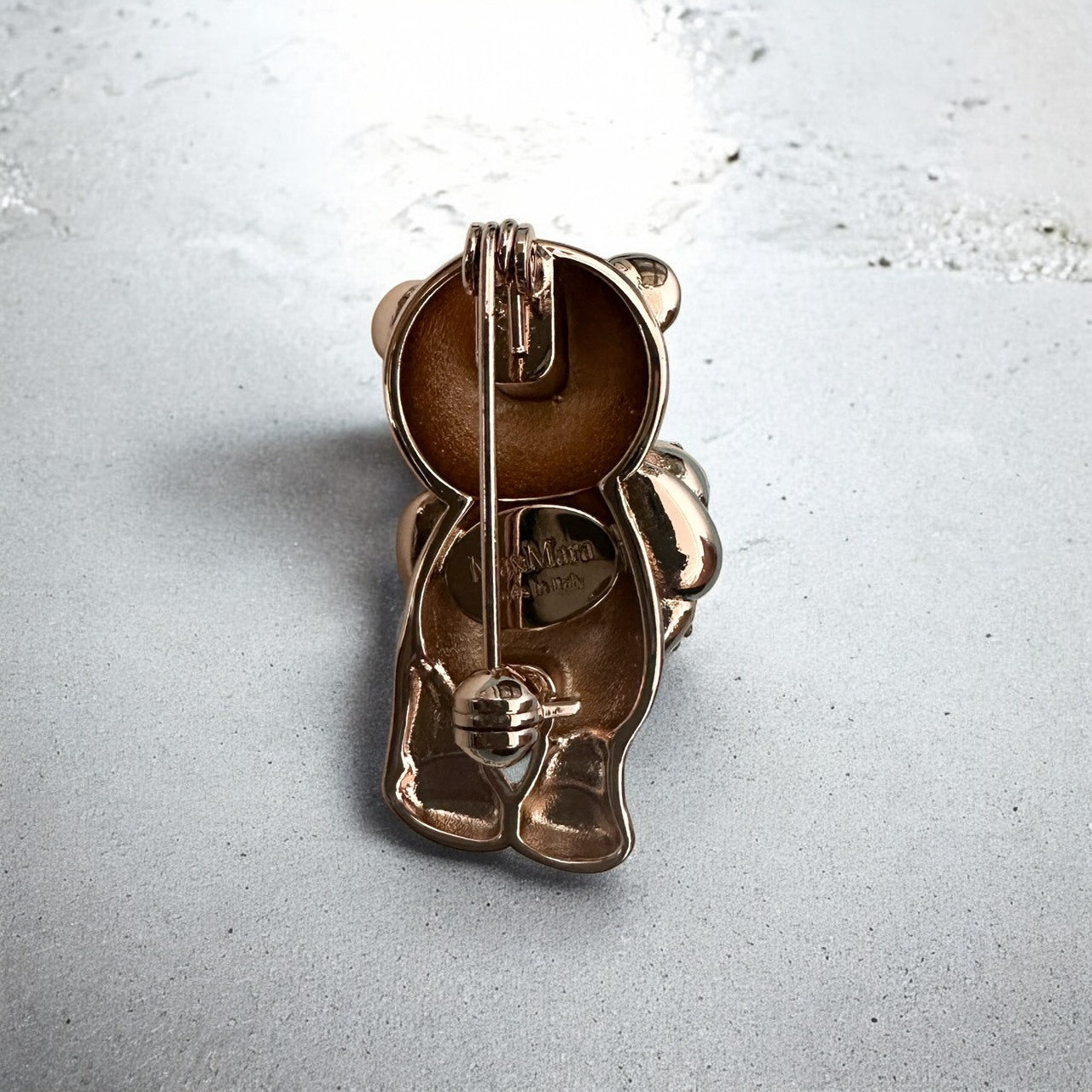＜MAX MARA ＞テディブローチ SHINYRose gold001