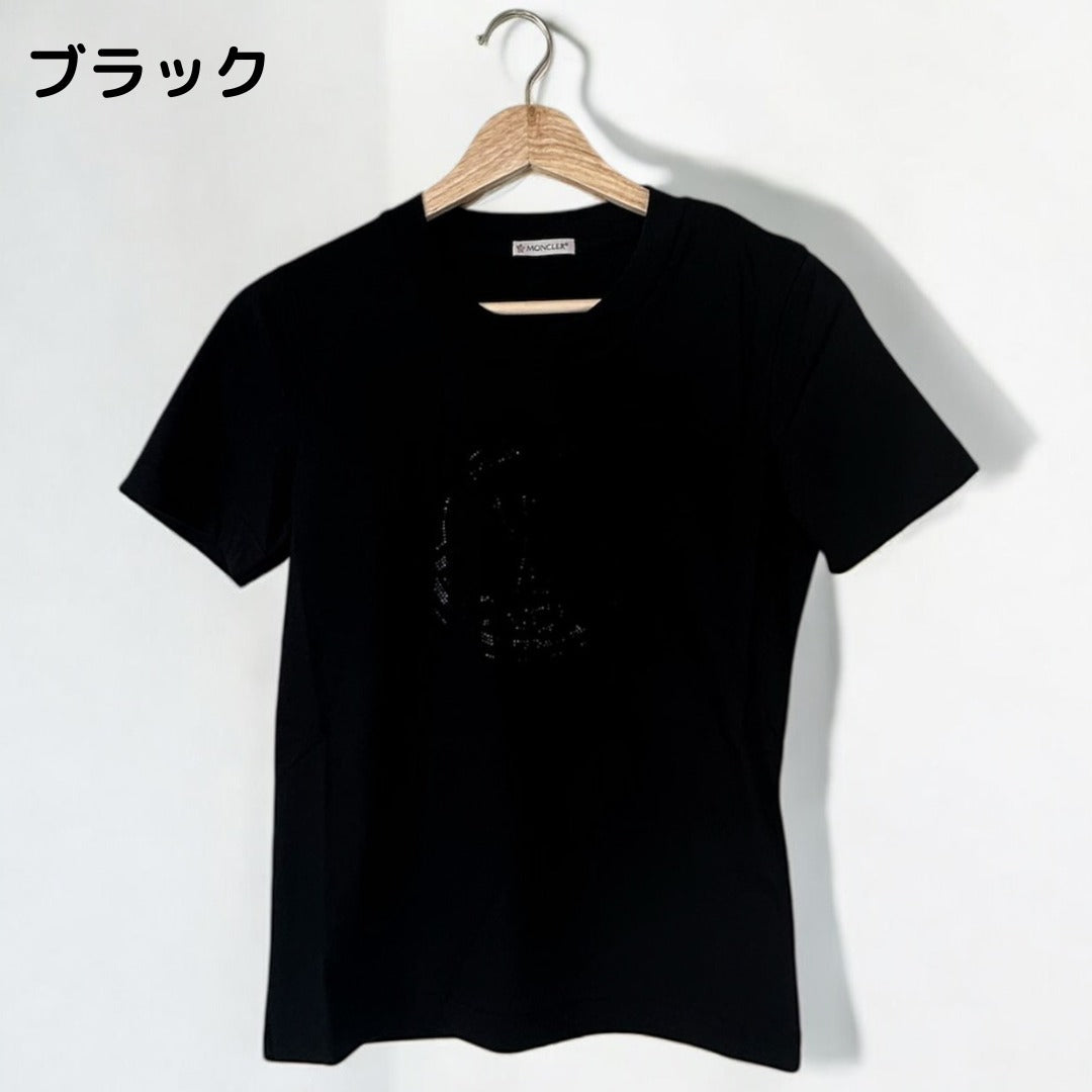 ＜ MONCLER  ＞モンクレール・ロゴ・クリスタルTシャツ