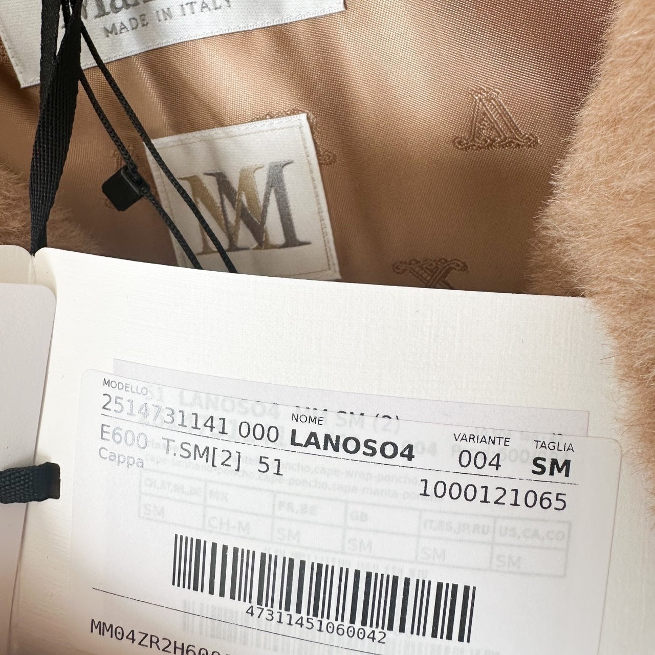 ＜MAX MARA ＞  LANOSO4 テディベアケープ