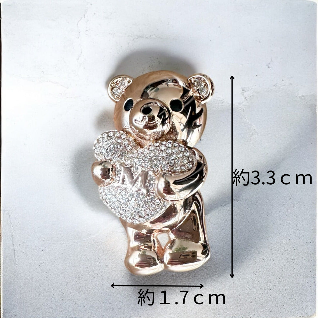 ＜MAX MARA ＞テディブローチ SHINYRose gold001