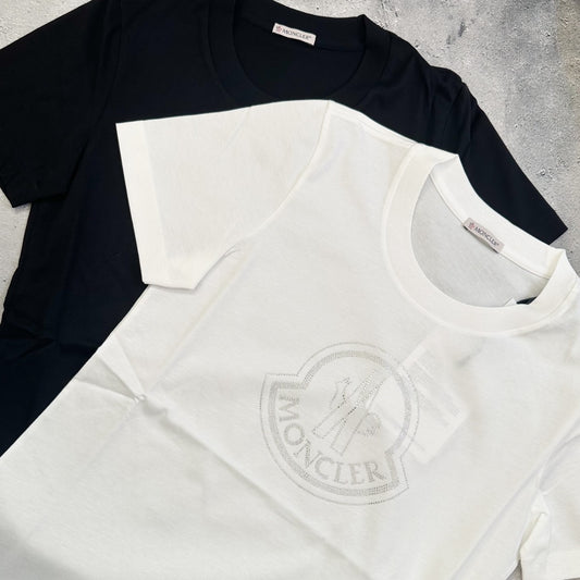 ＜ MONCLER  ＞モンクレール・ロゴ・クリスタルTシャツ